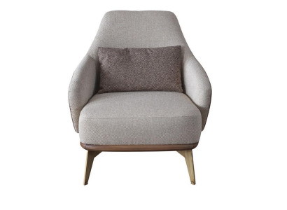 exclusive r Armchair Living room Textile single-seater design Stylish wooden feet